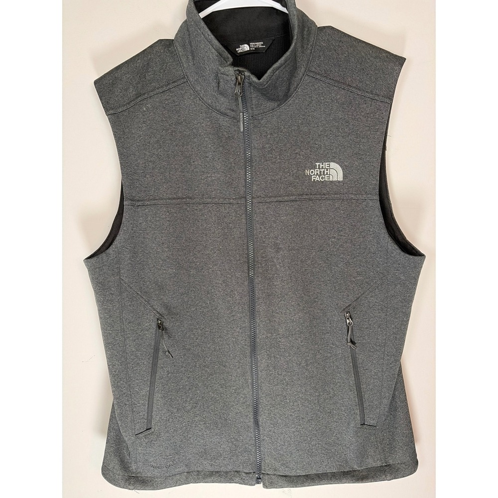 The North Face Mens Apex Bionic Softshell Vest Gray Full Zip WindWall Medium
